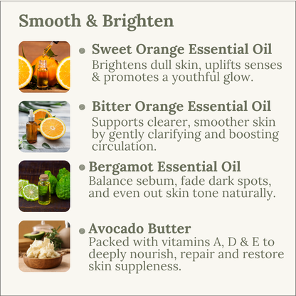 Nourish & Hydrating Whipped Body Butter, 200g, Cheerful Orange, Brighten, Smooth, L&P Organic and Natural