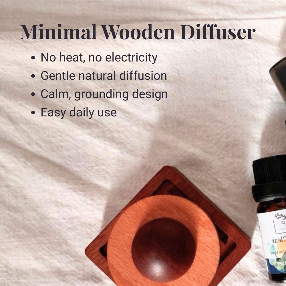Aromatherapy Wooden Saturn Diffuser Set, L&P Organic and Natural