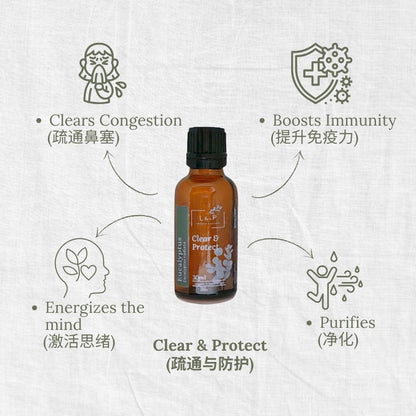 Organic Essential Oil, Eucalyptus, Clear, Protect, L&P Organic and Natural