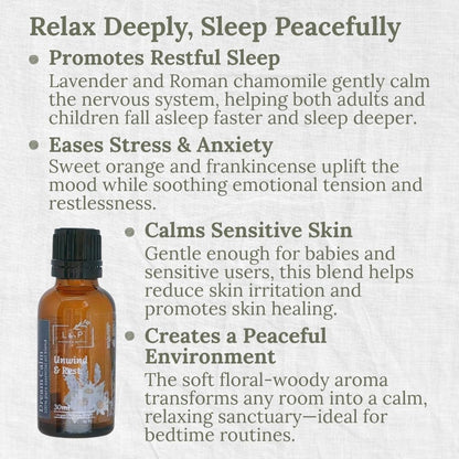 Organic Essential Oil Blend, Dream Calm, Unwind, Rest, L&P Organic and Natural