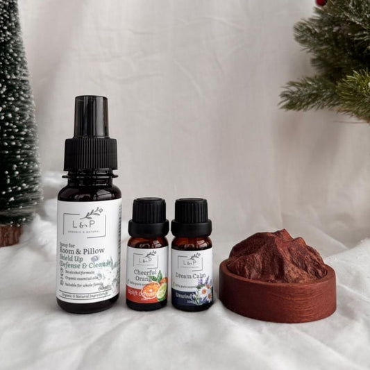 Aromatherapy Wooden Mountain Calm (Jinshan) Diffuser Set, L&P Organic and Natural