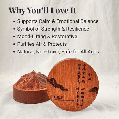 Aromatherapy Wooden Mountain Calm (Jinshan) Diffuser Set, L&P Organic and Natural