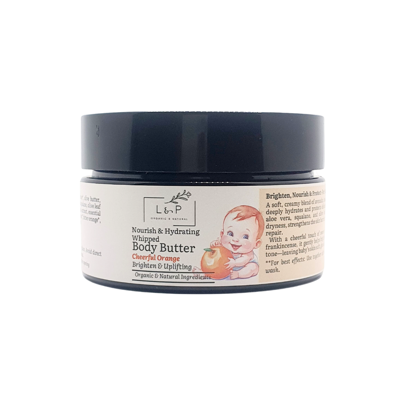 Nourish & Hydrating Body Butter (Baby & Child), 100g, Brighten, Uplift, L&P Organic and Natural