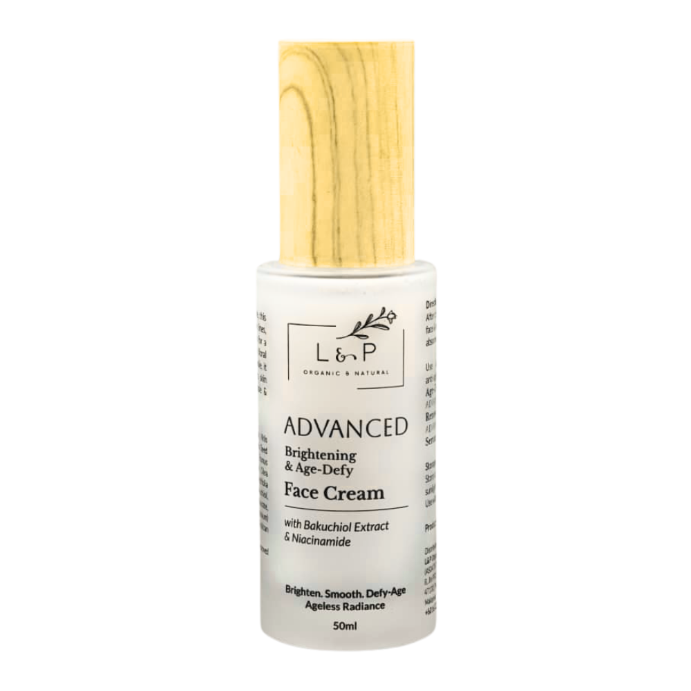 Advanced Renewal & Brightening Face Cream, 50ml, Brighten, Smooth, Anti-Aging, L&P Organic and Natural