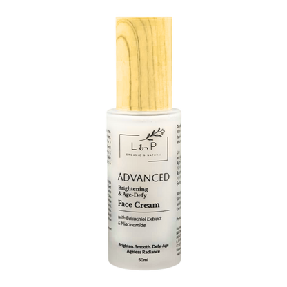 Advanced Renewal & Brightening Face Cream, 50ml, Brighten, Smooth, Anti-Aging, L&P Organic and Natural