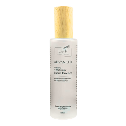 Advanced Renewal & Brightening Facial Essence, 100ml, Renew, Brighten, Glow, L&P Organic and Natural
