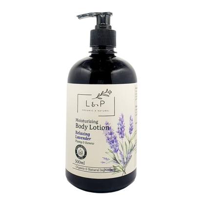 Mild & Gentle Body Lotion, Relaxing Lavender, L&P Organic and Natural