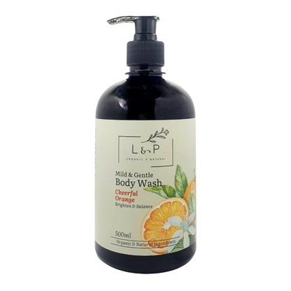 Mild & Gentle Body Wash, Cheerful Orange, L&P Organic and Natural