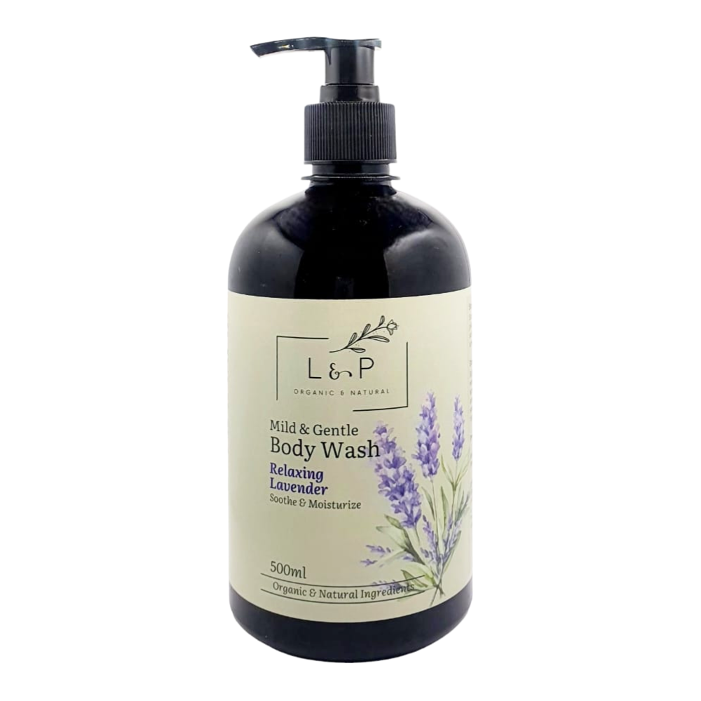 Mild & Gentle Body Wash, Relaxing Lavender, L&P Organic and Natural