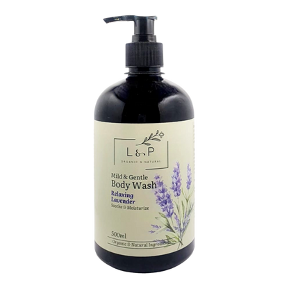 Mild & Gentle Body Wash, Relaxing Lavender, L&P Organic and Natural