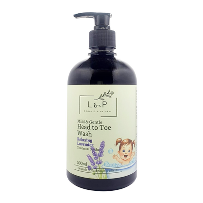 Mild & Gentle Head to Toe, Relaxing Lavender, L&P Organic and Natural